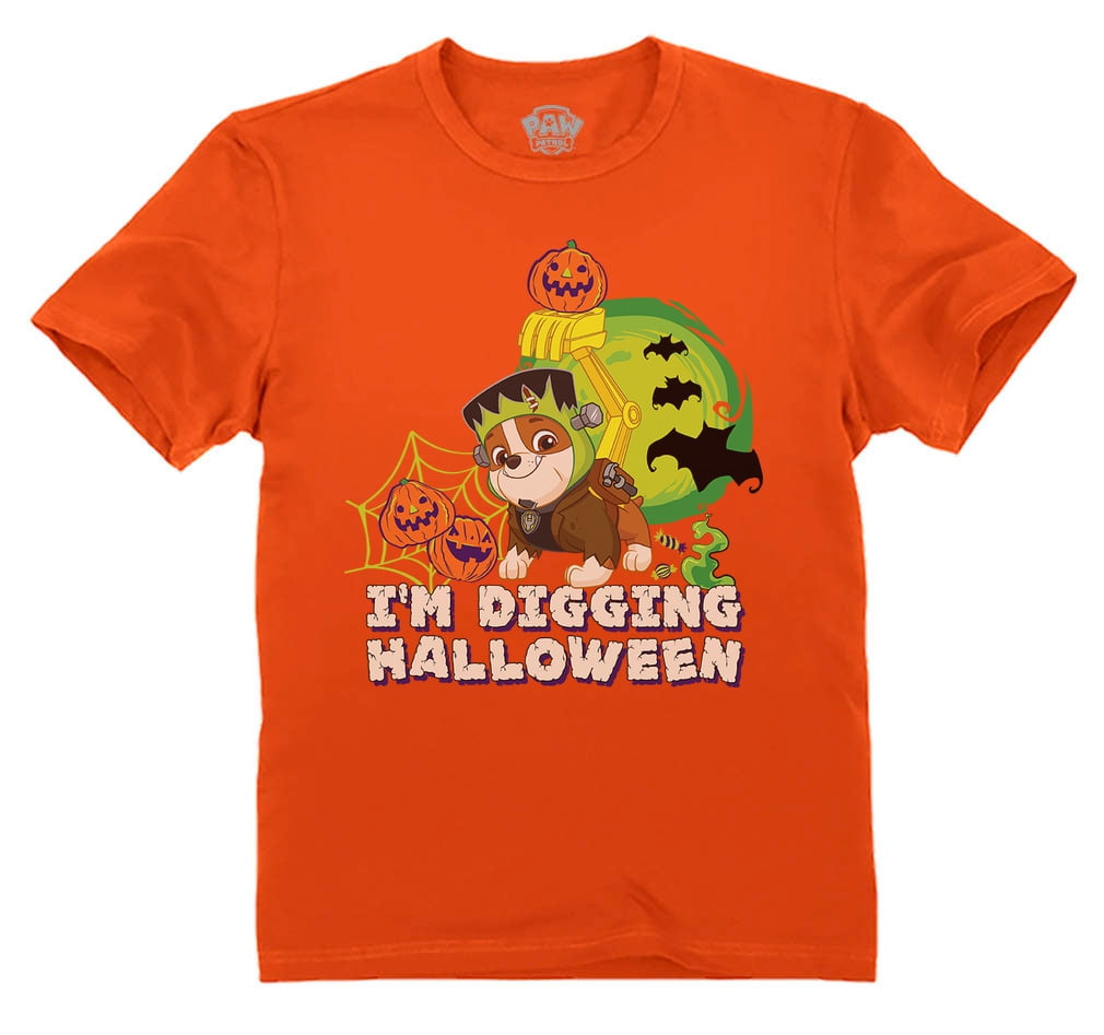 T-shirt Halloween Paw Patrol Manches Longues Taille 7 Pour Garçon, Neuf