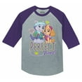 thumbnail image 1 of Paw Patrol Shirt Toddler Girls Skye Everest Nickelodeon Shirt Pawsome Raglan Tee Perfect Team Purple 5/6, 1 of 5