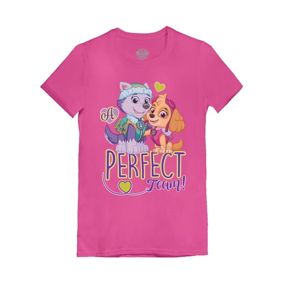 Paw Patrol Shirt Toddler Girls Skye Everest Nickelodeon Shirt Perfect Team Wow pink 3T