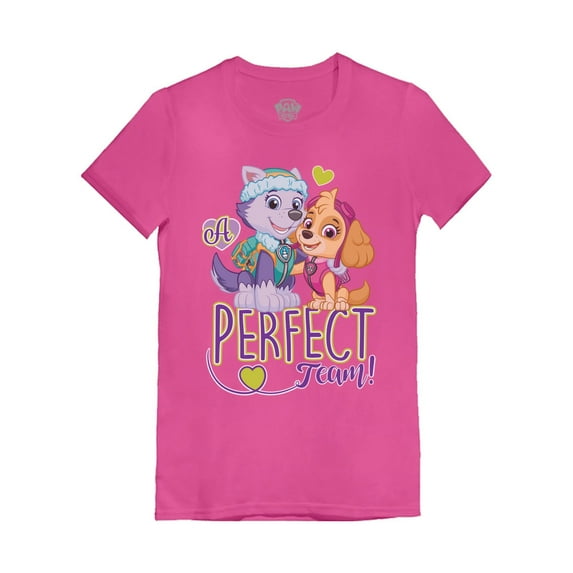 Paw Patrol Shirt Toddler Girls Skye Everest Nickelodeon Shirt Perfect Team Wow pink 3T