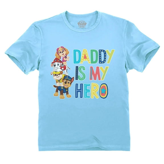 Paw Patrol Shirt for Boys - I Love My Dad Father's Day Toddler Kids Shirts - Cute and Comfortable Paw Patrol Tee for Boys - Ideal Gift for Little Boys to Show Dad Love - Gray - Great for Holidays