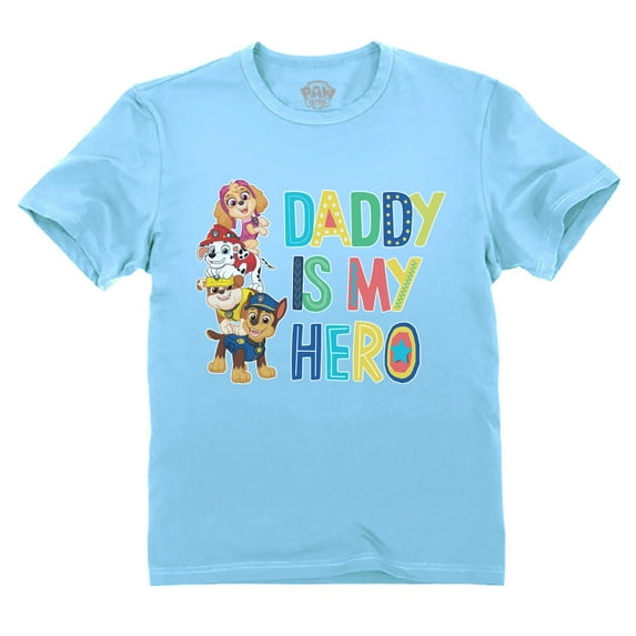 Paw Patrol Shirt for Boys - I Love My Dad Father's Day Toddler Kids Shirts - Cute and Comfortable Paw Patrol Tee for Boys - Ideal Gift for Little Boys to Show Dad Love - Gray - Great for Holidays
