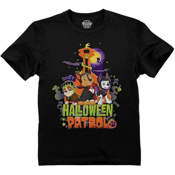 Tstar Nickelodeon Paw Patrol Halloween T-Shirt for Boys and Girls – Cute Toddler Tee, Black, 4T