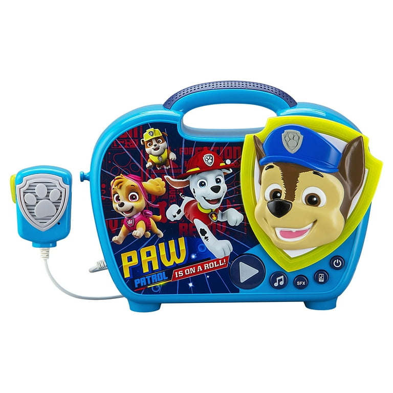 Paw Patrol Sing Along Boombox with Microphone, Built-In Music, MP3