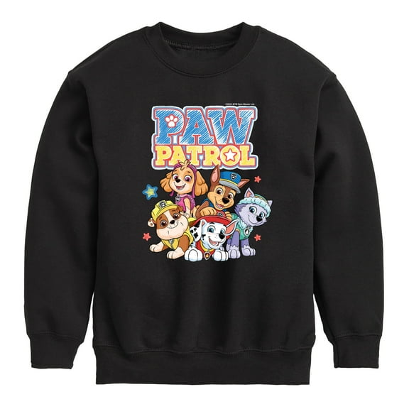 Paw Patrol - Sketch Character Group - Toddler & Youth Crewneck Fleece Sweatshirt