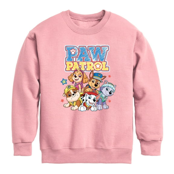 Paw Patrol - Sketch Character Group - Toddler & Youth Crewneck Fleece Sweatshirt