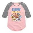 thumbnail image 1 of Paw Patrol - Sketch Character Group - Toddler & Youth Girls Raglan Graphic T-Shirt, 1 of 6