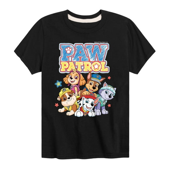 Paw Patrol - Sketch Character Group - Toddler & Youth Short Sleeve Graphic T-Shirt