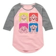 thumbnail image 1 of Paw Patrol - Sketch Grid - Toddler & Youth Girls Raglan Graphic T-Shirt, 1 of 6