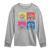 Grid Paws Paw Patrol - Marshall Rubble Chase Retro Circle Logo Boys' Long Sleeve ...