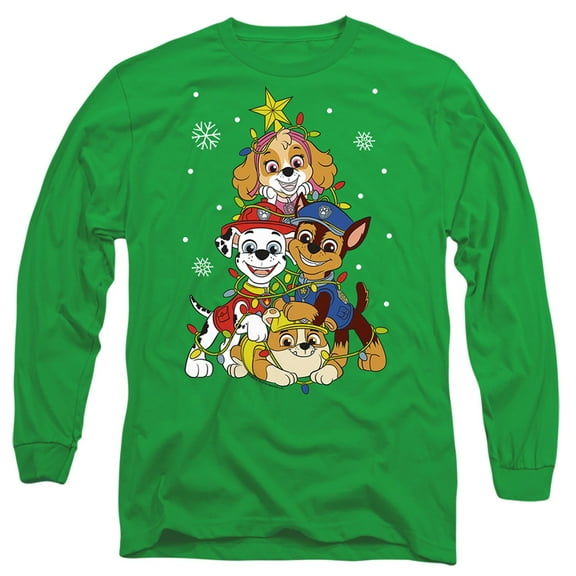 Paw Patrol Sky Chase Christmas Tree Unisex Adult Long-Sleeve T Shirt
