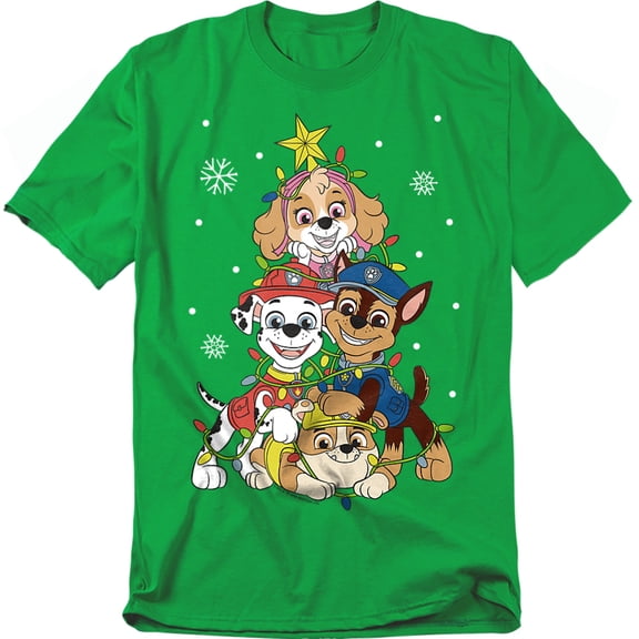 Paw Patrol T-Shirt Sky Chase Christmas Tree Unisex Graphic Tee For Men & Women
