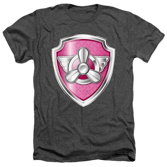 Paw Patrol Skye Badge Unisex Adult Heather T Shirt