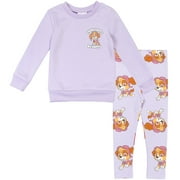 Paw Patrol Skye Big Girls Pullover Fleece Sweatshirt and Leggings Outfit Set