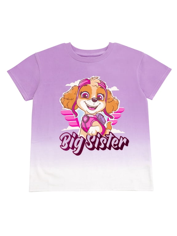 Skye Big Sister Drop Shoulder T-Shirt Toddler to Big Kid