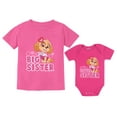 thumbnail image 1 of Paw Patrol Skye Big Sister Little Sister Matching Outfits Shirts for Girls Kid Pink 3T / Baby Wow pink 24M (18-24M), 1 of 5
