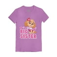 thumbnail image 1 of Paw Patrol Skye Big Sister Shirt Big Sis Gift Youth Kids Girls' Fitted T-Shirt XL (9-10) Lavender, 1 of 5