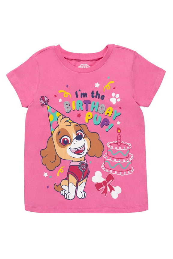 Little Girls' Glitter T-Shirt Skye Pink