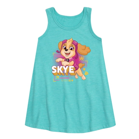 Paw Patrol - Skye Character Art - Toddler & Youth Girls A-line Dress