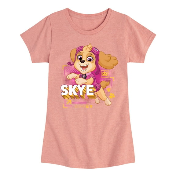 Paw Patrol - Skye Character Art - Toddler & Youth Girls Short Sleeve Graphic T-Shirt