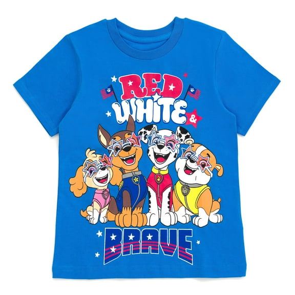 Paw Patrol Skye Chase Marshall July 4th T-Shirt Toddler to Little Kid