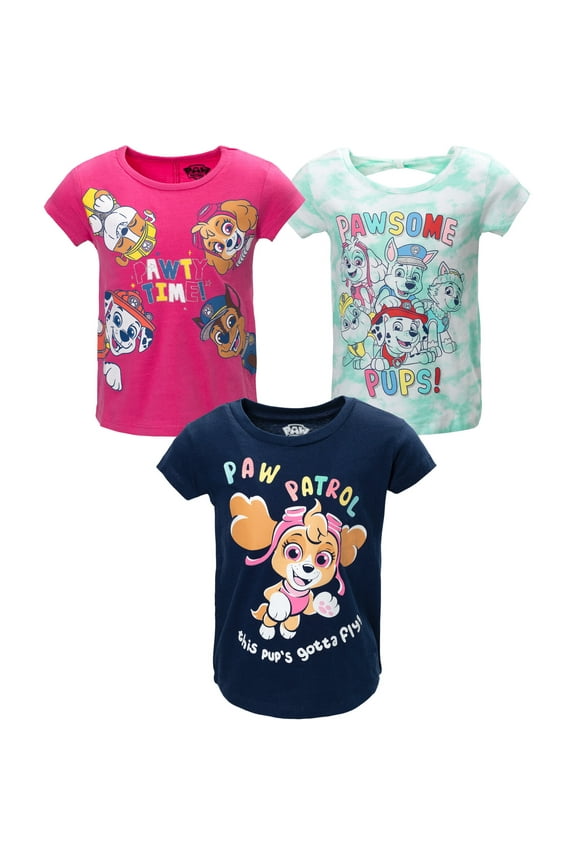 Skye Chase Marshall Toddler Girls 3 Pack T-Shirts Toddler to Big Kid