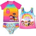 thumbnail image 1 of Paw Patrol Skye Chase Marshall UPF 50+ Rash Guard Tankini Top Bikini Bottom 3 Piece Swimsuit Set Toddler to Little Kid, 1 of 6
