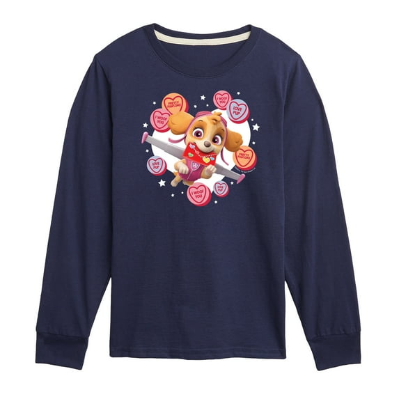 Paw Patrol - Skye Conversation Hearts - Toddler And Youth Long Sleeve Graphic T-Shirt