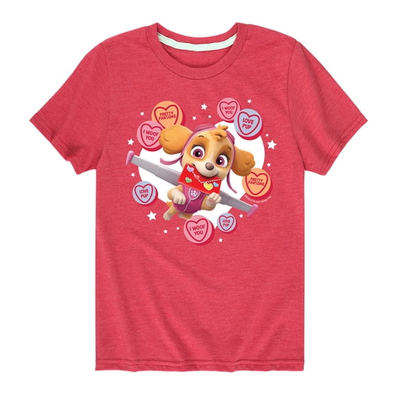 Paw Patrol - Skye Conversation Hearts - Toddler And Youth Short Sleeve Graphic T-Shirt