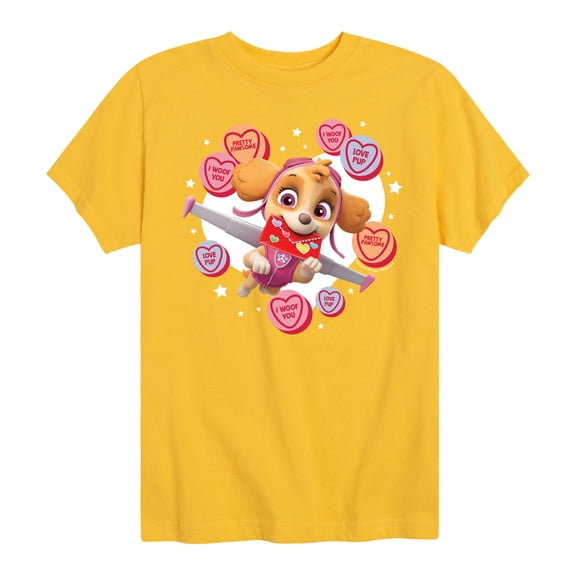Paw Patrol - Skye Conversation Hearts - Toddler And Youth Short Sleeve Graphic T-Shirt