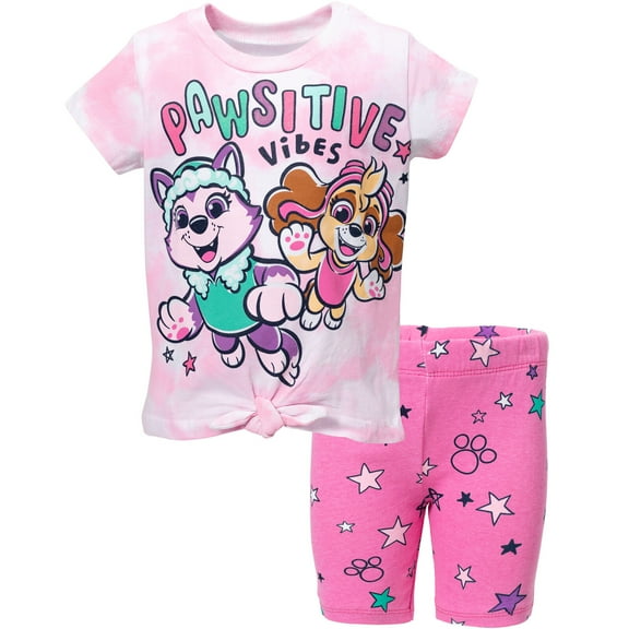 Paw Patrol Skye Everest Big Girls T-Shirt and Bike Shorts Outfit Set Toddler to Big Kid