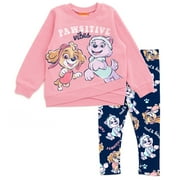 Paw Patrol Skye Everest Crossover Fleece Sweatshirt and Leggings Outfit Set Infant to Little Kid