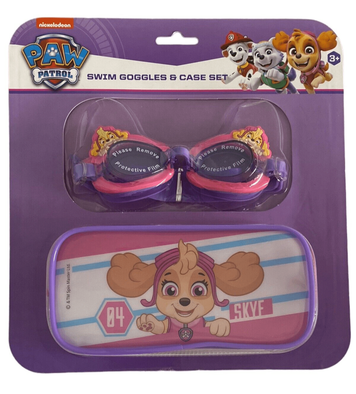 Paw Patrol Skye Kids Swim Goggles with Carrying Case