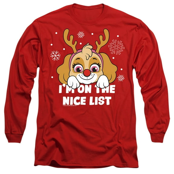 Paw Patrol Skye Nice Christmas List Unisex Adult Long-Sleeve T Shirt