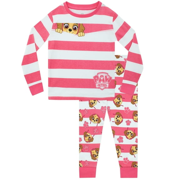Paw Patrol Skye Pajamas Pink Stripes Sizes 2T-8