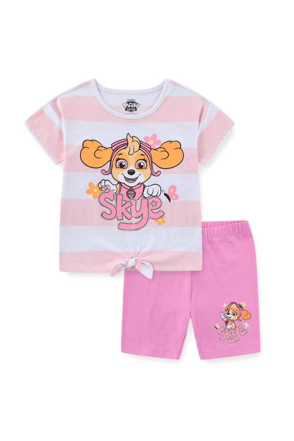 Skye Short Sleeve Shirt and Bike Shorts Set (Girls), 2 Piece Set, Sizes 2T-6X