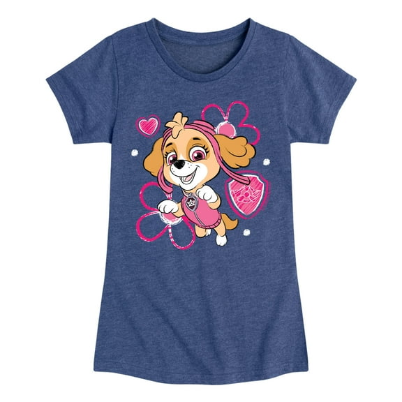 Paw Patrol - Skye Sketch - Toddler & Youth Girls Short Sleeve Graphic T-Shirt