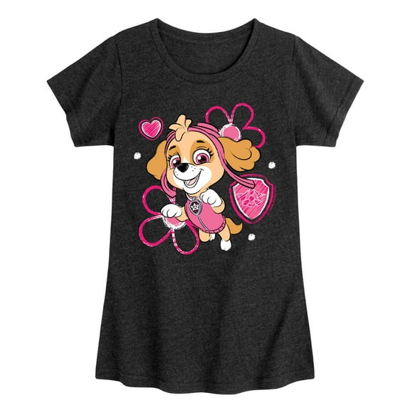 Paw Patrol - Skye Sketch - Toddler & Youth Girls Short Sleeve Graphic T-Shirt
