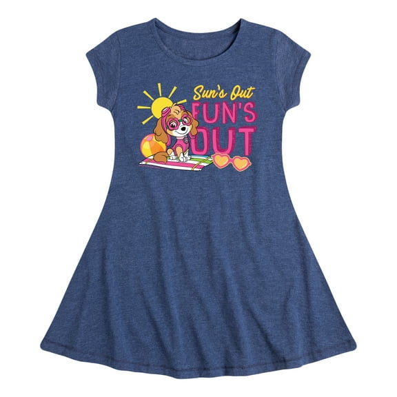 Paw Patrol - Skye Suns Out Funs Out - Toddler & Youth Girls Fit & Flare Dress