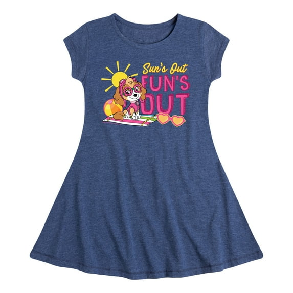 Paw Patrol - Skye Suns Out Funs Out - Toddler & Youth Girls Fit & Flare Dress