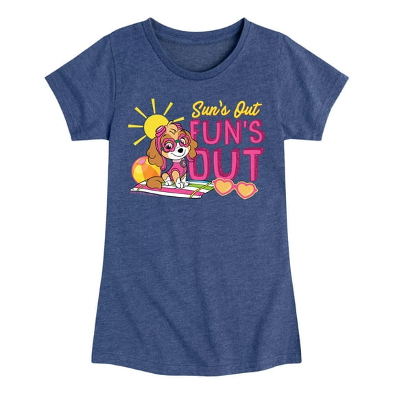 Paw Patrol - Skye Suns Out Funs Out - Toddler & Youth Girls Short Sleeve Graphic T-Shirt