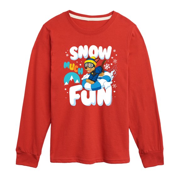 Paw Patrol - Snow Much Fun - Toddler And Youth Long Sleeve Graphic T-Shirt