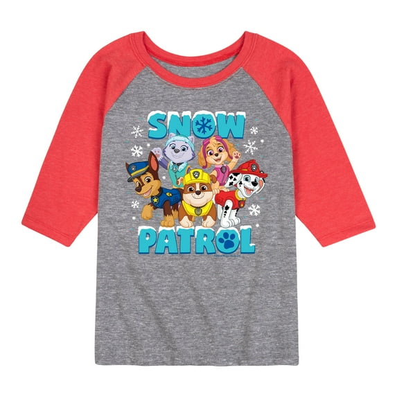 Paw Patrol - Snow Patrol - Toddler And Youth Raglan Graphic T-Shirt