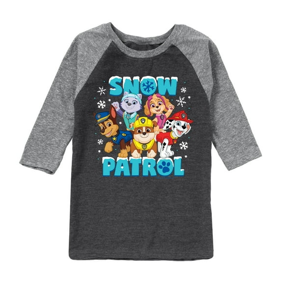 Paw Patrol - Snow Patrol - Toddler And Youth Raglan Graphic T-Shirt