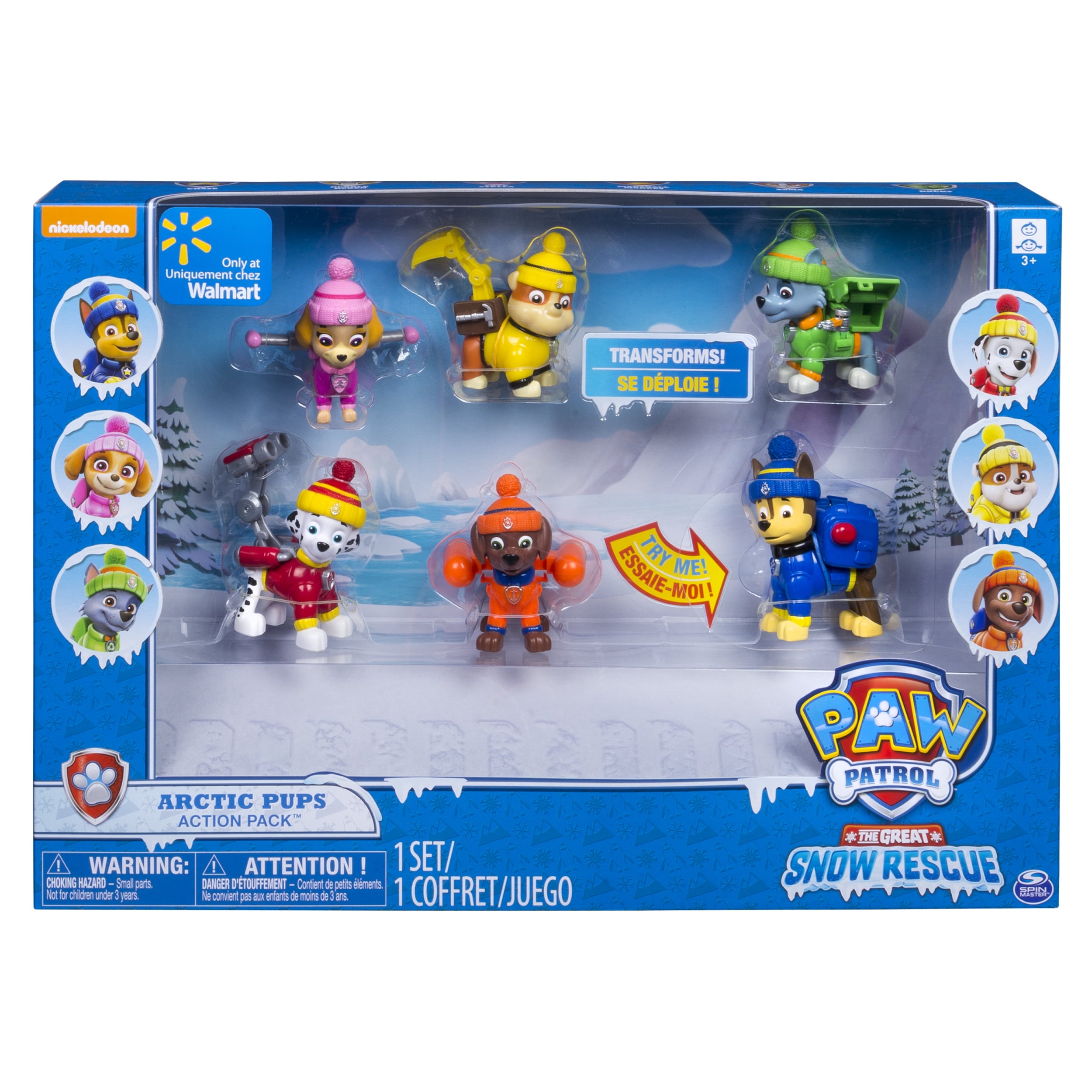 Paw Patrol Snowboard Pups- Set of 6 - Action Figures & Accessories