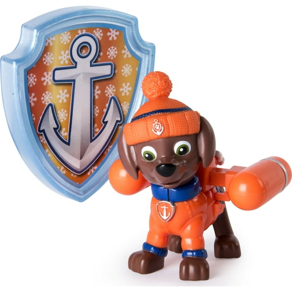 Paw Patrol Snow Rescue Zuma Action Figure with Transforming Pup Pack and Badge Walmart Exclusive