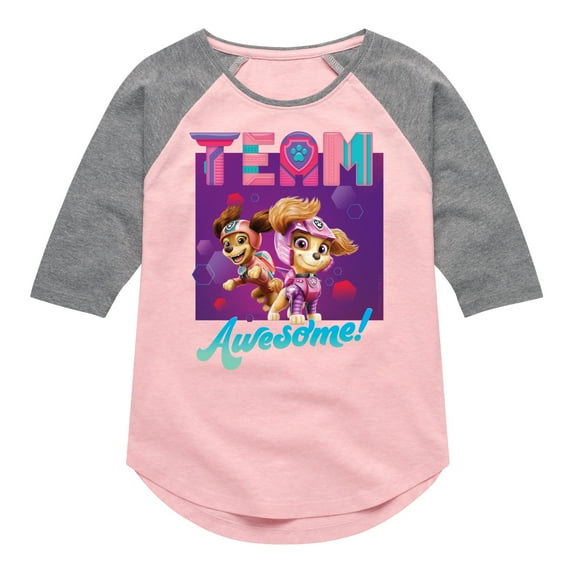Paw Patrol - Soar - Toddler And Youth Girls Raglan Graphic T-Shirt