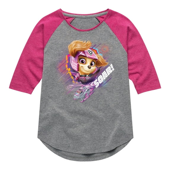 Paw Patrol - Soar - Toddler And Youth Girls Raglan Graphic T-Shirt