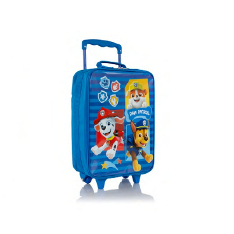 Paw Patrol Softside Kids Luggage 17 Rolling Multicolored Overprinted Carry on Suitcase for Kids