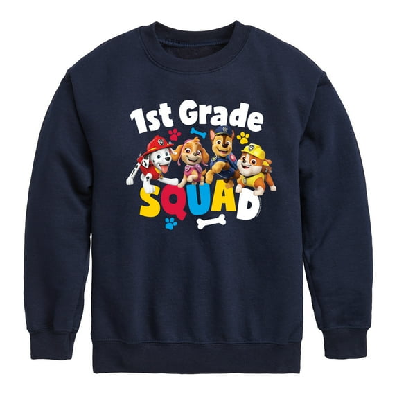 Paw Patrol - Squad First Grade - Toddler & Youth Crewneck Fleece Sweatshirt